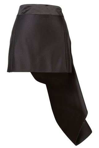 Draped Panel Satin Mini Skirt | (est retail $2,044)