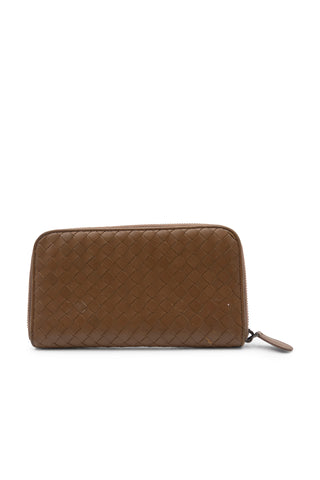 Tan Intrecciato Leather Wallet | (est. retail $490)
