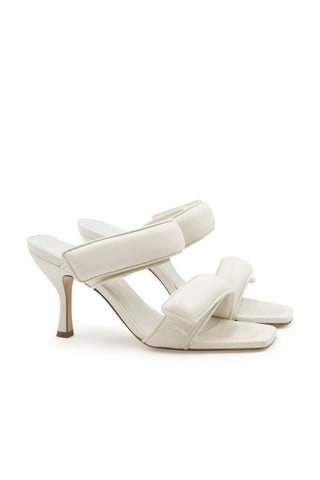 Gia x Pernille Tesibaek Double Strap Leather Sandals in White Sandals Gia   