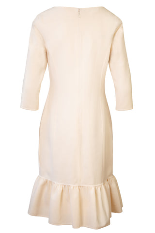Double-face wool 3/4 Sleeve Midi Dress | PF'16 Collection Dresses Oscar de la Renta   