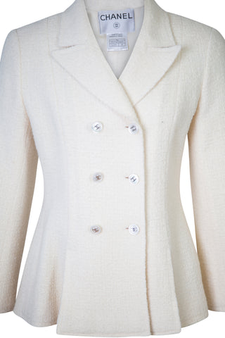 Vintage Ivory Boucle Double-breasted Jacket Jackets Chanel   