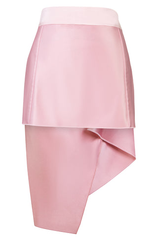Draped Panel Satin Mini Skirt | (est retail $2,044)