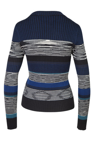 Striped and Marled Rib Knit Sweater Sweaters & Knits Proenza Schouler   