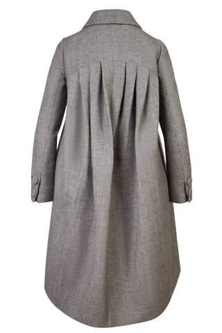 Micro-houndstooth Wool Pleated Back Coat | FW '17 Coats Rochas   