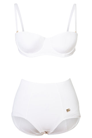 Balconette High-waist Bikini 2PC Swimsuit | (est. retail $595) Swimwear Dolce & Gabbana   