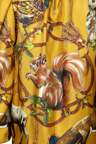 Squirrel Printed Blouse | FW '14 Collection | new with tags (est. retail $1,195) Shirts & Tops Dolce & Gabbana   