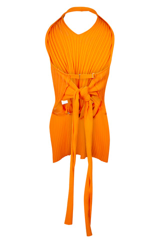 Cutout Ribbed-knit Orange Halter Top | (est. retail $495) | Spring 2019 Runway Shirts & Tops Tibi   