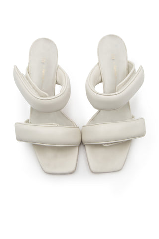 Gia x Pernille Tesibaek Double Strap Leather Sandals in White Sandals Gia   