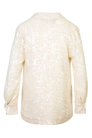 Sequined Embellished V-neck Blouse | (est. retail $1,050) Shirts & Tops LaPointe   