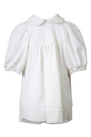 Peter Pan Collared Blouse in White