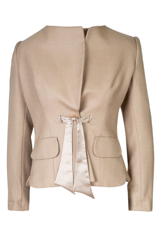 Tan Silk Lined Blazer Jackets Giorgio Armani   