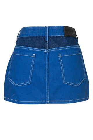 Laced Denim Mini Skirt in Cobalt | new with tags (est.retail $460) Skirts Dion Lee   