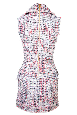 Double-Breasted Asymmetric Tweed Mini Dress | (est. retail $2,695) Dresses Balmain   