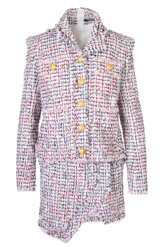 Spencer Collarless Cotton-blend Tweed Jacket | (est. retail $2,795) Jackets Balmain   