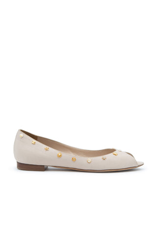 Vintage Failled Open-toe Flats with Gold Embellishments Flats Chanel   