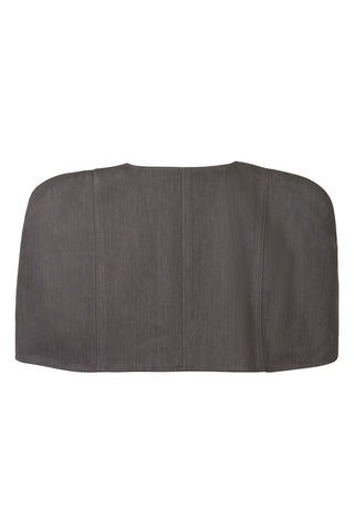 Dark Grey Zip Front Cropped Cape Jackets Tibi   