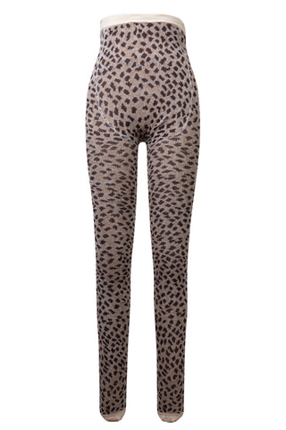 Leopard Print Knit Tights
