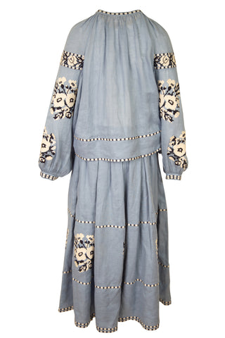 Kristinka Floral Embroidered Linen Blouse | (est. retail $1,429)