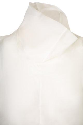 Almora Funnel-neck Silk Organza Tunic | (est. retail $1,190) Shirts & Tops The Row   