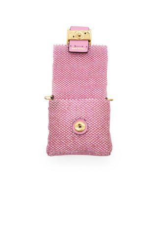 Pink Beaded Pico Baguette Headphone Holder | (est. retail $520) Small Leather Goods Fendi   