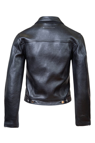 MM6 Black Leather Jacket