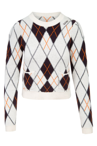Argyle Merino Wool Sweater