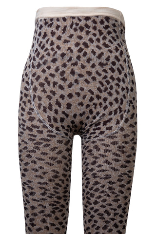 Leopard Print Knit Tights