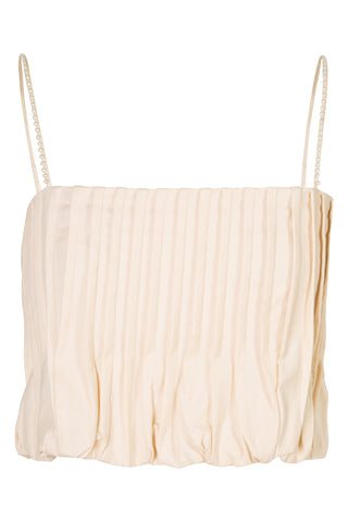 Tulipan Pleated Cropped Tank | (est. retail $290)