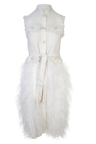 Wyatt Gilet Ivory Tweed Dress | (est. retail $2,730) Dresses Huishan Zhang   