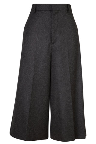 Wool Flannel Cropped Wide Leg Pants Pants Celine   