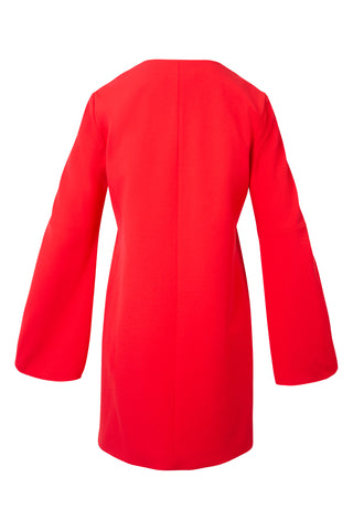 Red Zipper Mini Dress Dresses Tibi   