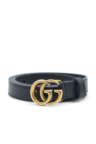 GG Marmont 80 Skinny Leather Belt Belts Gucci   