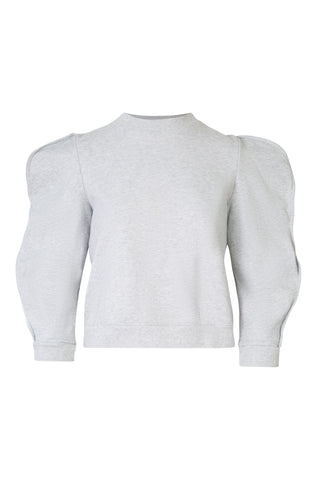 Scallop Sweatshirt in Heather Grey