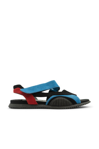 Suede Asymmetric Flat Sport Sandal