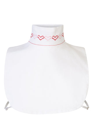 Heart Embroidered Mockneck Linen Dickie Shirts & Tops Emilia Wickstead   