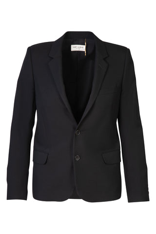 Single-Breasted Virgin Wool Blazer Jackets Saint Laurent   