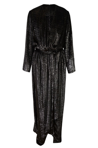 Wrap-effect Metallic Fil Coupé Velvet Gown | new with tags (est. retail $2,695)