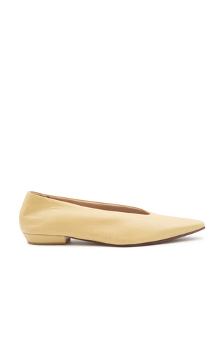 Leather Ballet Flats in Lagoon Nappa
