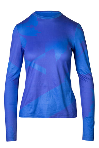 Andrea Jersey Top in Royal Blue Print | new  with tags (est. retail $225)