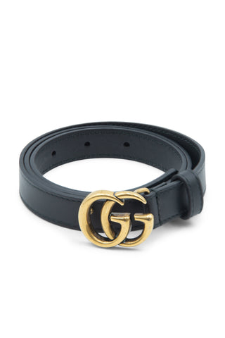 GG Marmont 80 Skinny Leather Belt Belts Gucci   