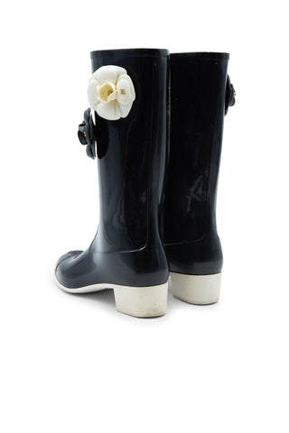 Camellia Rubber Rain Boots Boots Chanel   
