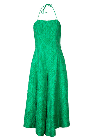 Rosie Assoulin Emerald Halter Dress | SS '15 Collection
