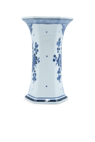 19th Century Delft Blue & White Vases | set of 2 Decorative Accents Vintage   