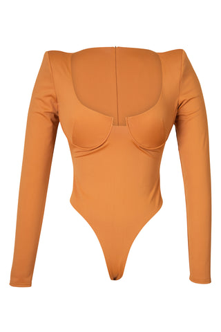 Della Long Sleeve Scoop Cup Bodysuit | (est. retail $800) new with tags