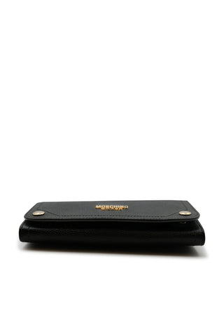 Black Logo Wallet Small Leather Goods Moschino   