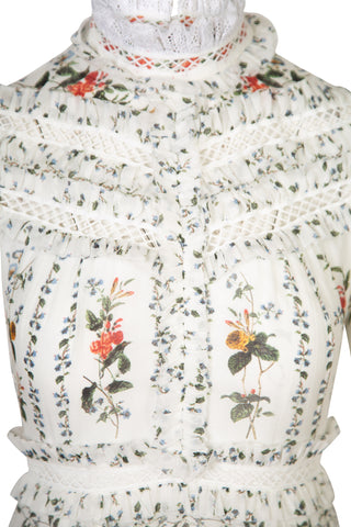 Sabrinna Floral Cotton & Silk Maxi Dress with Lace Detail | RE '22 Dresses Erdem   