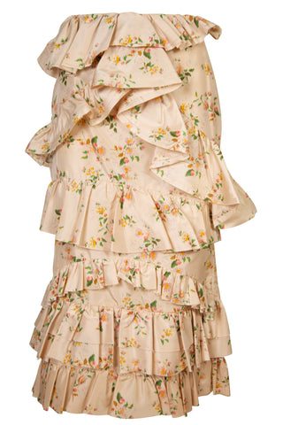Silk Midi Length Skirt Skirts Brock Collection   
