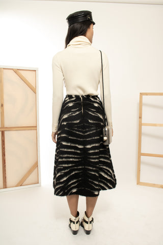 Zebra Print Mohar Midi Skirt Skirts Rochas   