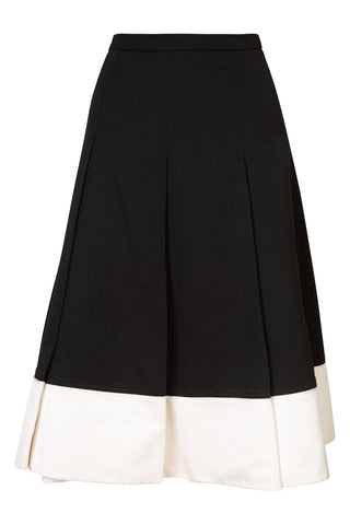 Two Tone Pleated Skirt in Black | (est. retail $2,365) Skirts Rochas   