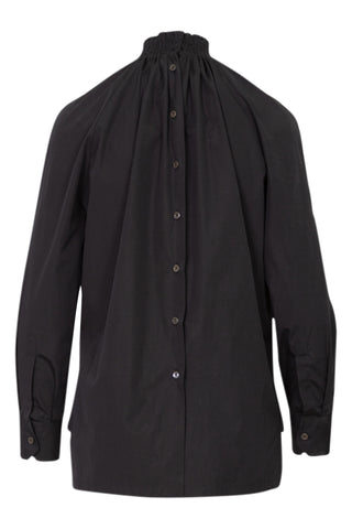 Black Cotton Poplin Top | Resort ‘20 Collection Shirts & Tops Prada   